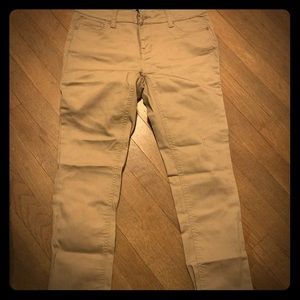 Tan straight leg pant